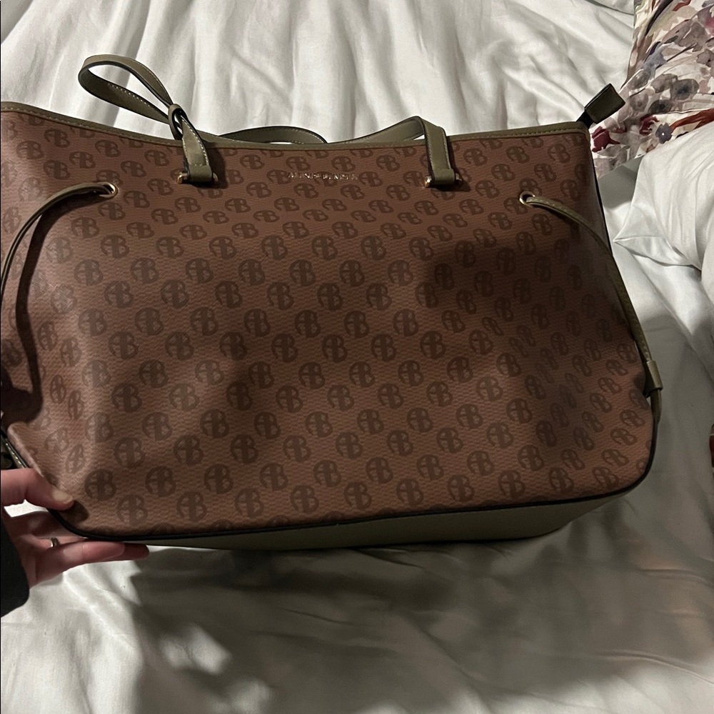 Elegant Brown Monogram Tote Bag